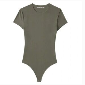 NWOT Abercrombie & Fitch Olive Short Sleeve Bodysuit